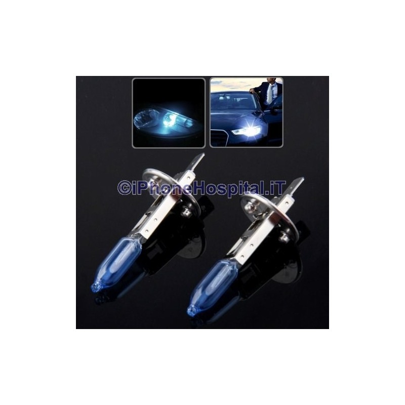 Paire d'ampoules halogènes H1 blanches 100w à effet xénon - 1 Paire d'ampoules halogènes H1 blanches 100w à effet xénon - 1