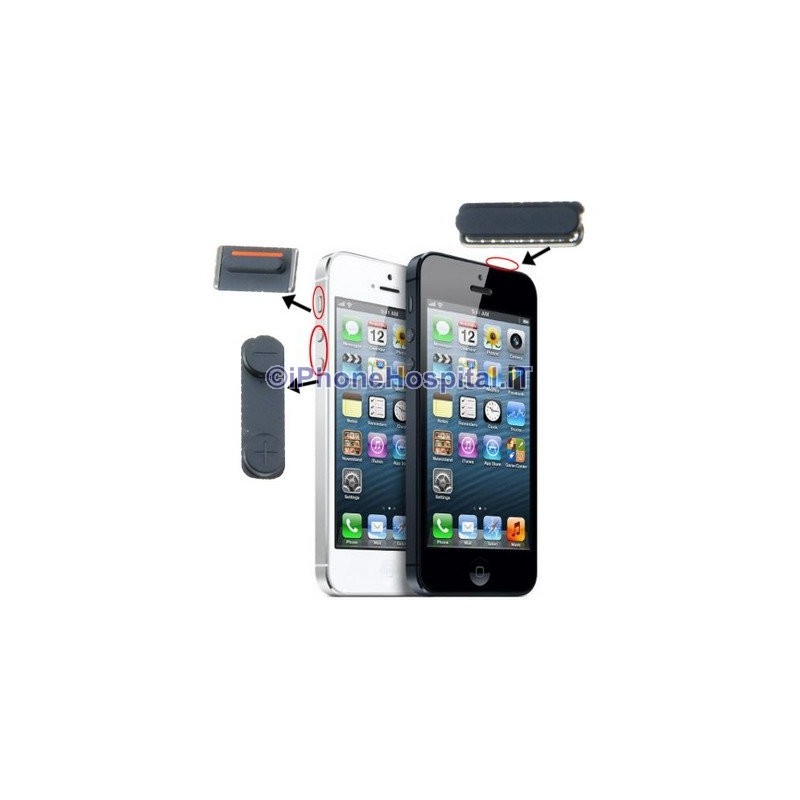 Volume Mute and ON OFF for Apple iPhone 5 Black - 2 Volume Mute and ON OFF for Apple iPhone 5 Black - 2