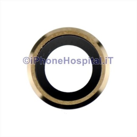 Soporte dorado para cámara trasera con lente para iPhone 6 Plus - 1