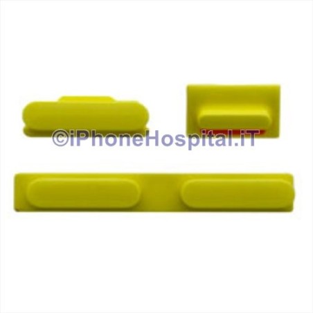 Kit de boutons de volume et de sourdine pour iPhone 5C Jaune - 1