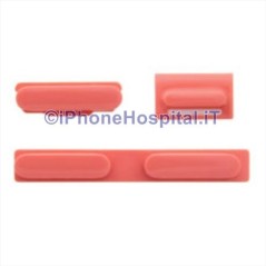 Volume Mute and ON OFF Button Kit iPhone 5C Pink - 1