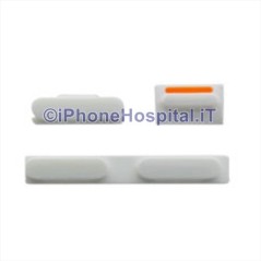 Kit de botões de volume mudo e ligar/desligar para iPhone 5C Branco - 1