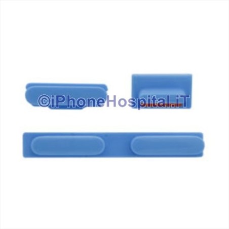 Kit de botões de volume silencioso e liga/desliga para iPhone 5C Azul - 1