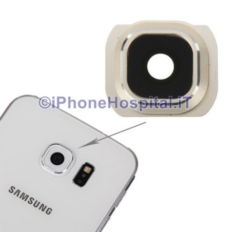 Samsung Lente de cristal dorado Cámara trasera para Galaxy S6 G925 - 4