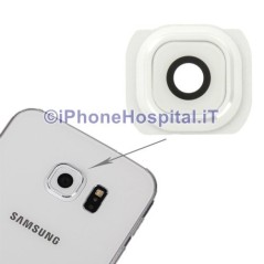 Vetro Vetrino Bianco Lente Fotocamera Posteriore Camera p Samsung Galaxy S6 G925 - 2