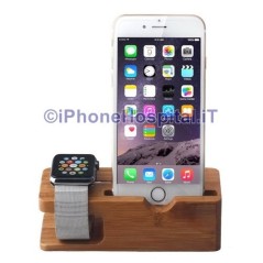 Supporto Caricabatteria Bambu Apple Watch 38-42mm iPhone 7-7P 6S & 6SP 5&5S/5C  - 1