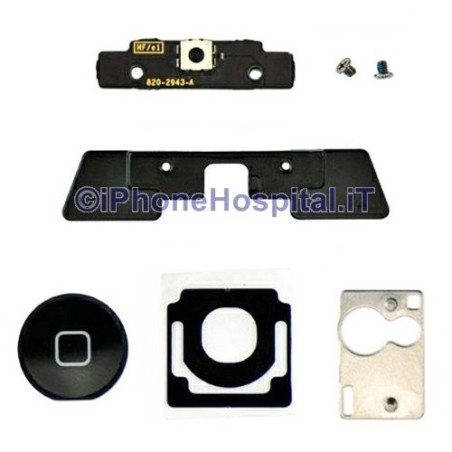Conjunto de montagem para tela sensível ao toque com botão Home preto para iPad 2 / iPad 3 - 1