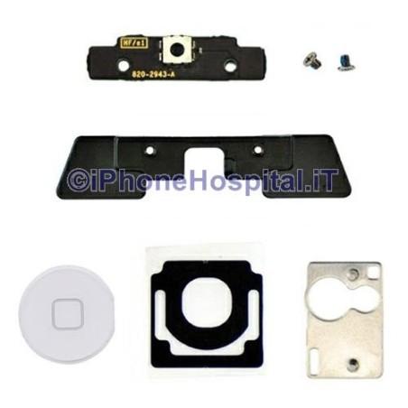 Kit de montagem de tela sensível ao toque iPad 2 com botão Home branco - 1