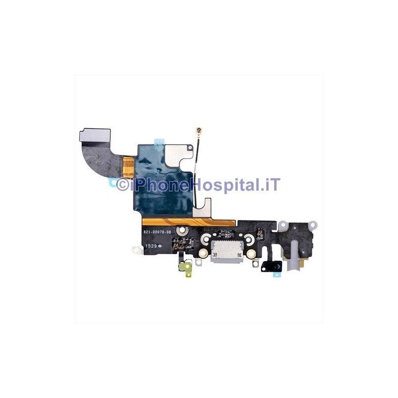 Conector de carregamento Jack Fones de ouvido Microfone Antena Cinza Escuro iPhone 6S 821-00078-08 - 1 Conector de carregamento Jack Fones de ouvido Microfone Antena Cinza Escuro iPhone 6S 821-00078-08 - 1