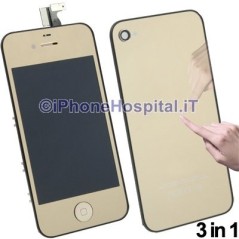 Touch + Lcd + Retro per iPhone 4S Oro - 4