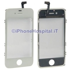 Apple Cristal táctil + Marco Blanco para iPhone 4S - 2