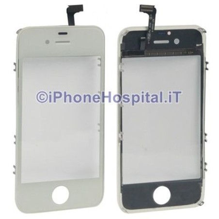 Vetro Touch Screen + Frame Bianco per Apple iPhone 4S - 2