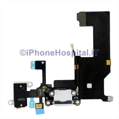 Conector de Carga + Antena + Microfone iPhone 5 Branco