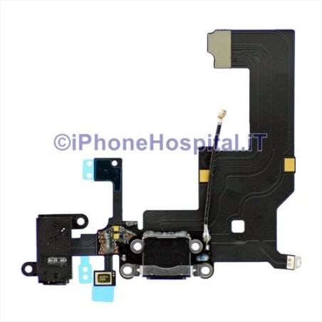 Connettore Ricarica + Antenna + Mic iPhone 5 Nero - 1