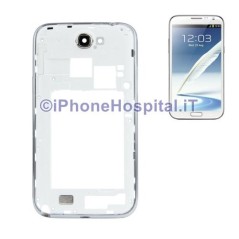 Cornice Centrale per Note 2 GT N7100 middle plate Bianco Frame Tasti - 1