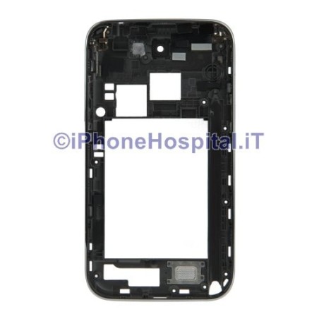 Central frame for Note 2 GT N7100, black middle plate with buttons.