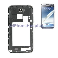 Moldura central para Samsung Galaxy Note 2 GT N7100, placa intermediária preta com botões - 3.