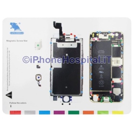 Tavoletta Magnetica Alloggiamento Viti per iPhone 6S A1633, A1688, A1700 - 2