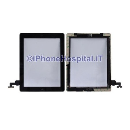 Tela sensível ao toque do iPad 2 preta montada de alta qualidade - 1