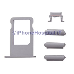 Apple Soporte Nano Sim + Silenciador de Volumen y ON OFF para iPhone 6S & 6S Plus Gris