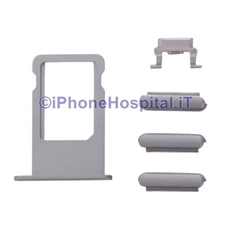 Insert Nano Sim + Mute and ON OFF Volume Switch for Apple iPhone 6S & 6S Plus Gray