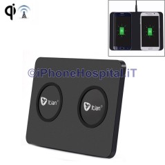 Caricatore Wireless Doppio per iPhone X /8 / 8 Plus / 5S /Samsung Itian Q300  - 6