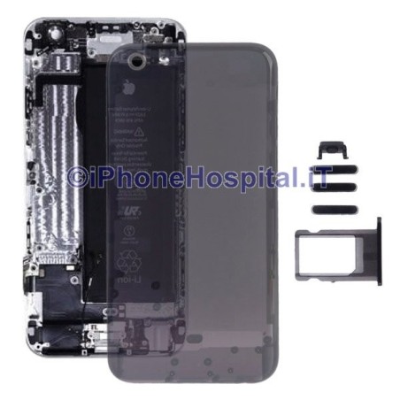 Cubierta trasera transparente gris para iPhone 6 - 4