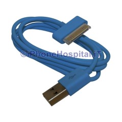 Cable de carga de 30 pines a USB - Azul - Apple Iphone 3 4 4S Ipad Ipod
