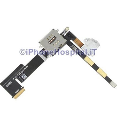 Cabo plano do conector de áudio para iPad 2 3G branco.