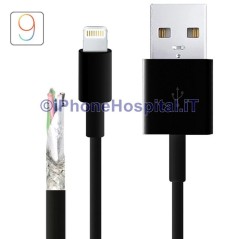 IPhone 5 5S 5C 6 PLUS Ipad Mini iPod 8 Pin Caricabatterie USB Cavo Dati Nero  - 4