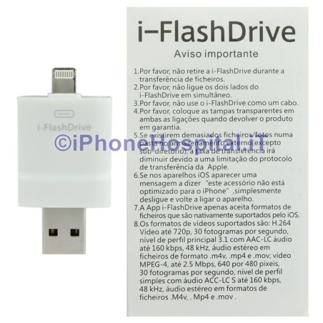Lecteur de carte mémoire USB I-flash Drive pour iPhone 5/5S/6/6plus Mini iPod 5