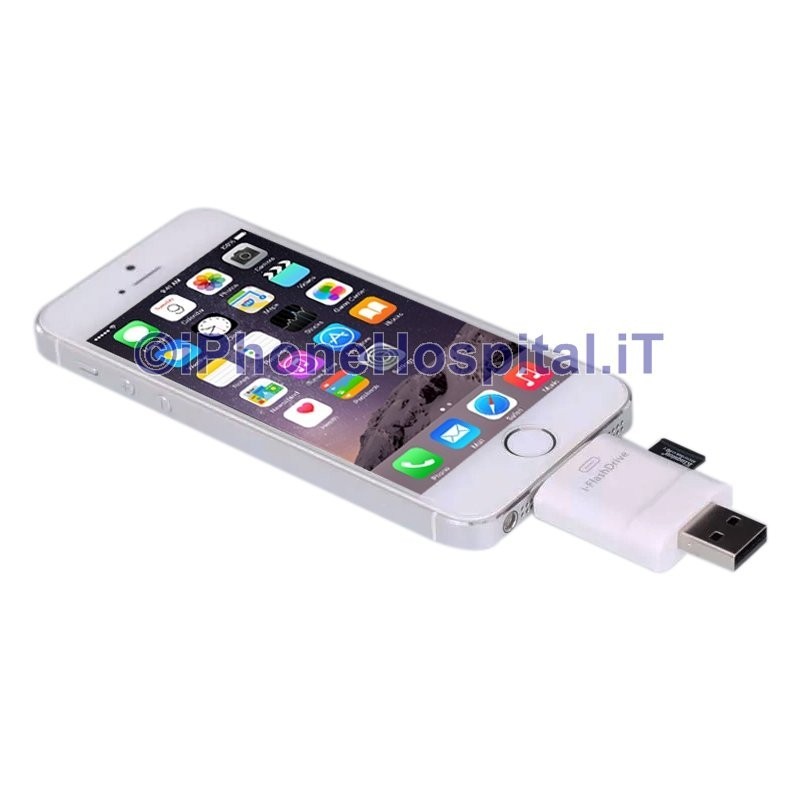 Lecteur de carte mémoire USB I-flash Drive pour iPhone 5/5S/6/6plus Mini iPod 5 - 5 Lecteur de carte mémoire USB I-flash Drive pour iPhone 5/5S/6/6plus Mini iPod 5 - 5