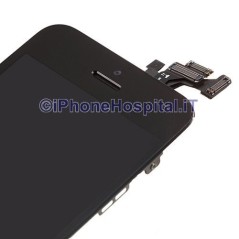 Écran en verre assemblé avec écran tactile LCD pour iPhone 5C noir OEM