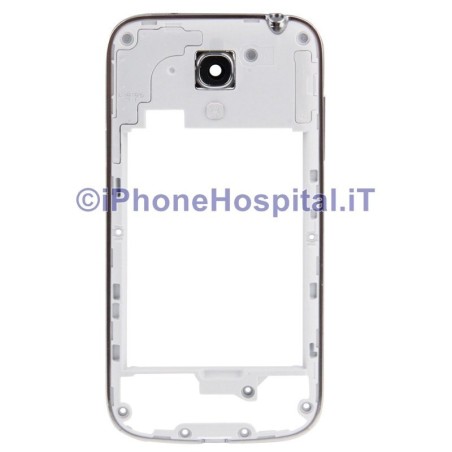 Moldura Central para Samsung i9195 Galaxy S4 Mini middle plat Frame Tasti silver - 3