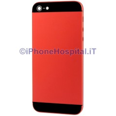 Retro Cover Rosso per Apple iPhone 5 A1428, A1429, A1442 - 1