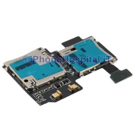 Flat SIM Card and SD Card Reader for Samsung Galaxy S4 GT-i9505 Vers i337