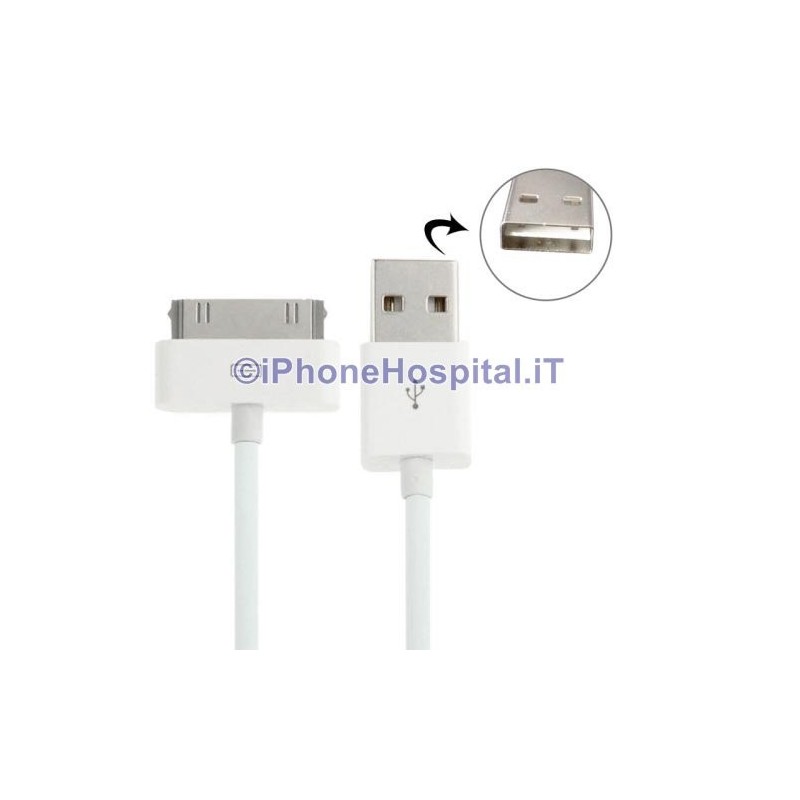 Apple Cable Cargador 2MT 30 Pin USB Blanco para Iphone 3 4 4S Ipad Ipod - 1 Apple Cable Cargador 2MT 30 Pin USB Blanco para Iphone 3 4 4S Ipad Ipod - 1