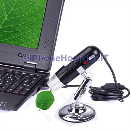 Microscopio Digitale 1.3 Mega pixels 200x USB con illluminazione 8 Led   - 2