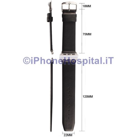 Leather Strap with Brown Buckle for Apple Watch 38"
