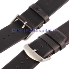Cinghietto Cinturino en Pelle con Fibbia Color Negro para Apple Watch 38"