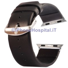 Cinta de couro com fivela na cor preta para Apple Watch 38" - 2