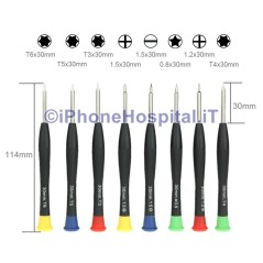 Kit Cacciaviti 8 in 1 per aprire iPhone iPad iPad Mini Samsung Blackberry HTC  - 3
