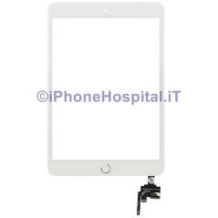 Touch Screen White Assembled Key Border Silver for iPad Mini 3 A1599-A1600