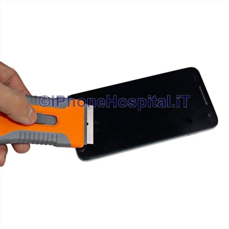 Strumento per la riparazione schermo LCD Raschiare Rimuovere UV OCA lama metallo - 6