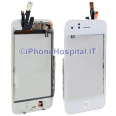 Kit completo touch, tasto home, altoparlante 3G Bianco - 3