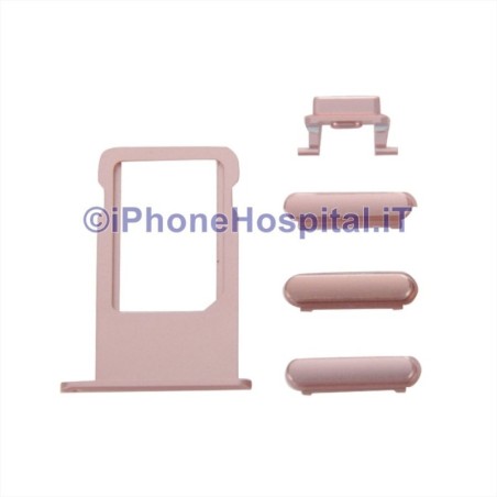 Insert Nano Sim + Mute Volume and ON OFF button for Apple iPhone 6S & 6S Plus Rose Gold