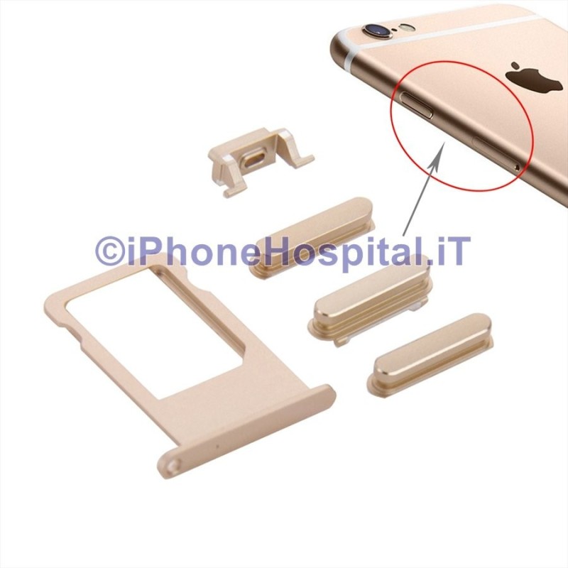 Nano SIM + Volume Mute and ON OFF port for Apple iPhone 6S & 6S Plus Gold (Gold) - 2 Nano SIM + Volume Mute and ON OFF port for Apple iPhone 6S & 6S Plus Gold (Gold) - 2