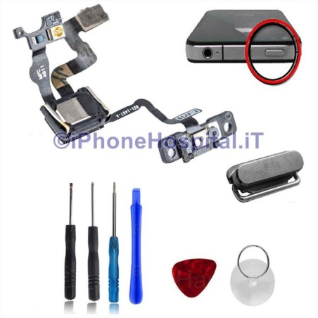 Power Cable Light Sensor Button and Power Button for iPhone 4S Assembled - 1