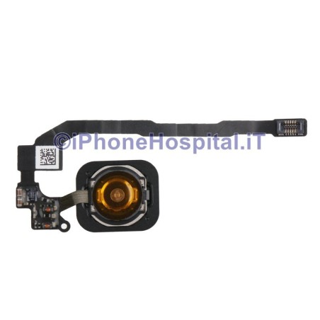 Home Button - Flex Cable for iPhone 5S Assembled + Black Membrane