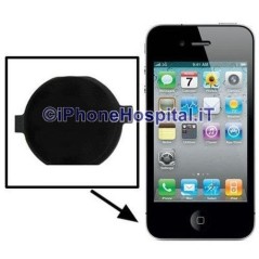 Black Home Button for Apple iPhone 4G - 1